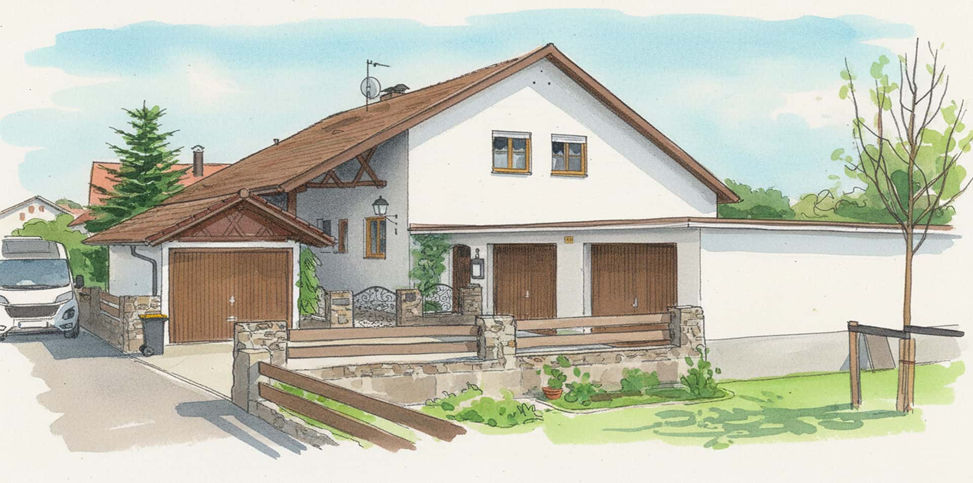 Gemütliches Ferienhaus mit Garten und Carport in Oberbayern.
