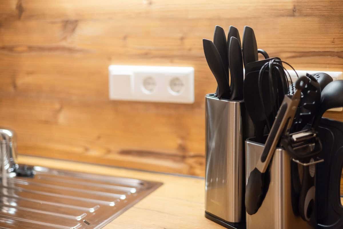 Küchenutensilien im Ferienhaus Karl, rustikal und gemütlich.