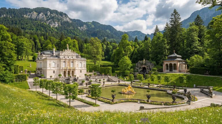 Elegantes Ferienhaus im bayerischen Stil mit umliegendem Garten und Naturkulisse.